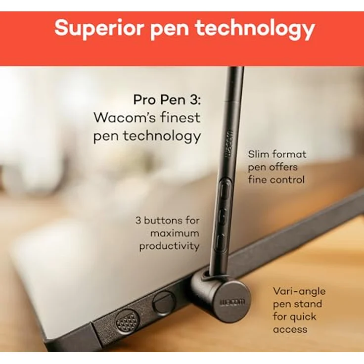 Wacom Cintiq 24 pen DTK246, Grafiktablett mit 23,8 Zoll LCD-Display, 2560 x 1600 Auflösung, 99 % DCi-P3 Farbraumabdeckung, kabelgebunden, USB-C und HDMI – Bild 5