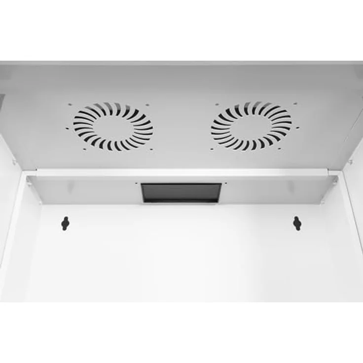 DIGITUS Netzwerkschrank SoHo Pro - 19-Zoll Rack 7 HE - Unmontiert - Wandmontage - 400 mm Tiefe - 327 mm Nutztiefe - Traglast 60 kg - Glastür - Grau – Bild 4