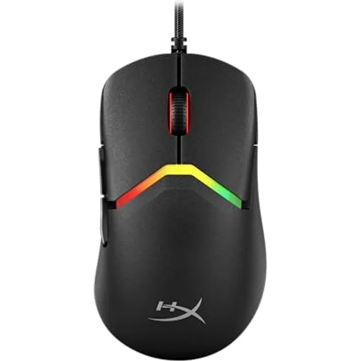 HyperX Pulsefire Saga Gaming Maus – Modulare Gaming-Maus, bis zu 26.000 DPI, 8K Polling Rate, Optical Switches, RGB-Beleuchtung, Leichtgewicht 69g, kompatibel mit PC, PS5 & Xbox, Schwarz