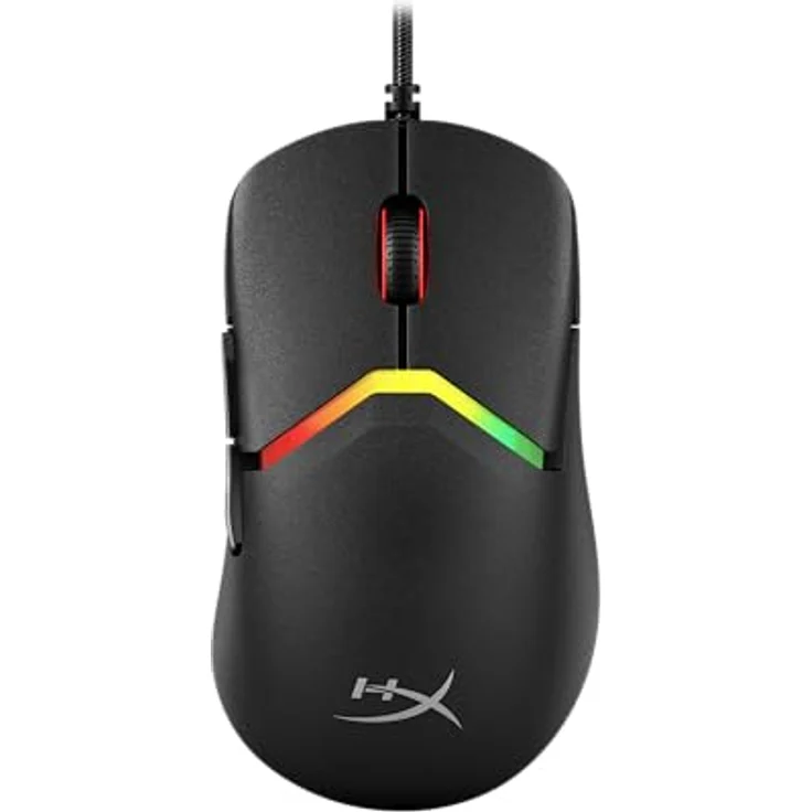 HyperX Pulsefire Saga Gaming Maus – Modulare Gaming-Maus, bis zu 26.000 DPI, 8K Polling Rate, Optical Switches, RGB-Beleuchtung, Leichtgewicht 69g, kompatibel mit PC, PS5 & Xbox, Schwarz – Bild 1