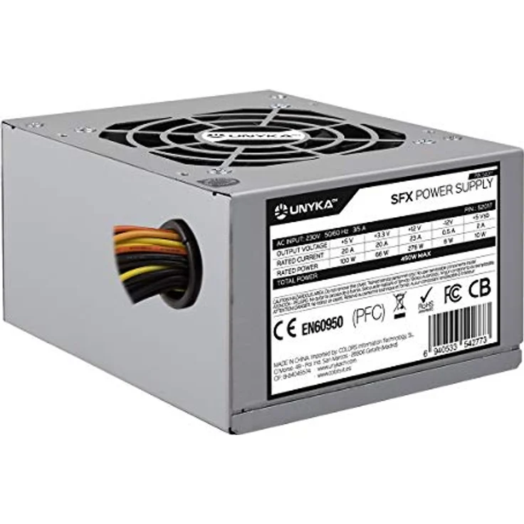 Unykach SFX 450W Micro ATX Netzteil, ultra leise mit 80mm Lüfter und 78% Effizienz – Bild 4