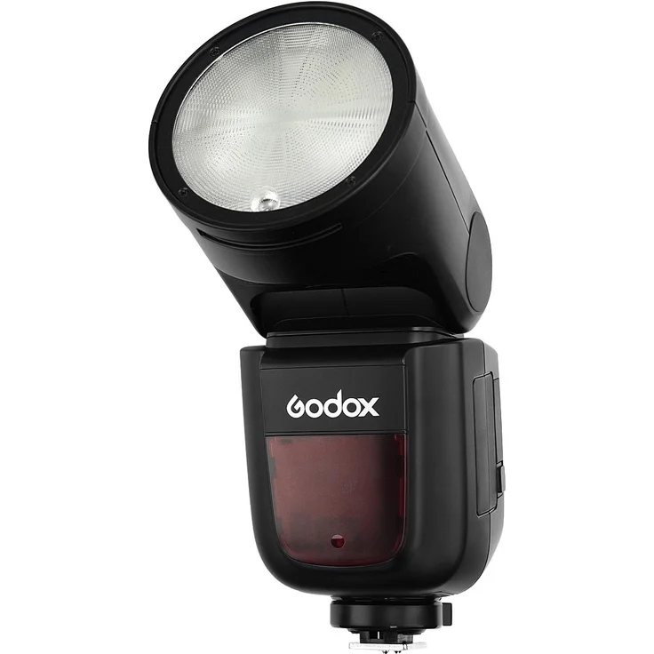 Godox Speedlite V1 Fuji, Blitzgerät mit Zubehör für Fujifilm Kameras