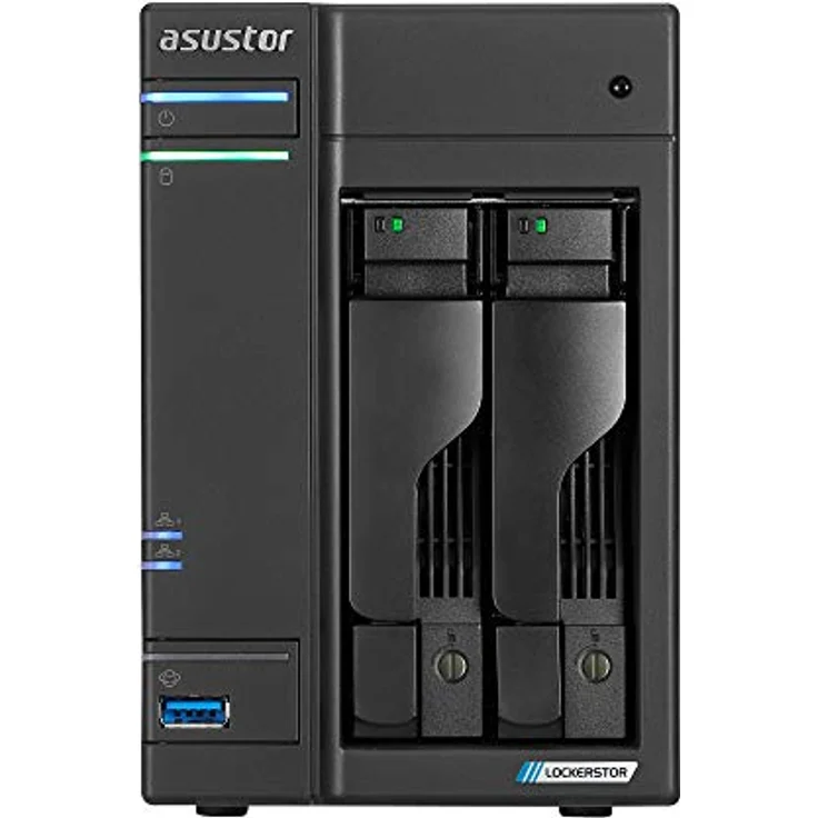 Asustor Lockerstor 2 Gen 2 AS6702T | 2 Bay NAS - Netzwerkspeicher Gehäuse, Quad Core 2.0GHz CPU, 4 M.2 PCIe 3.0 ssd Slot, 2 2.5GbE Port, 4GB RAM DDR4 – Bild 2