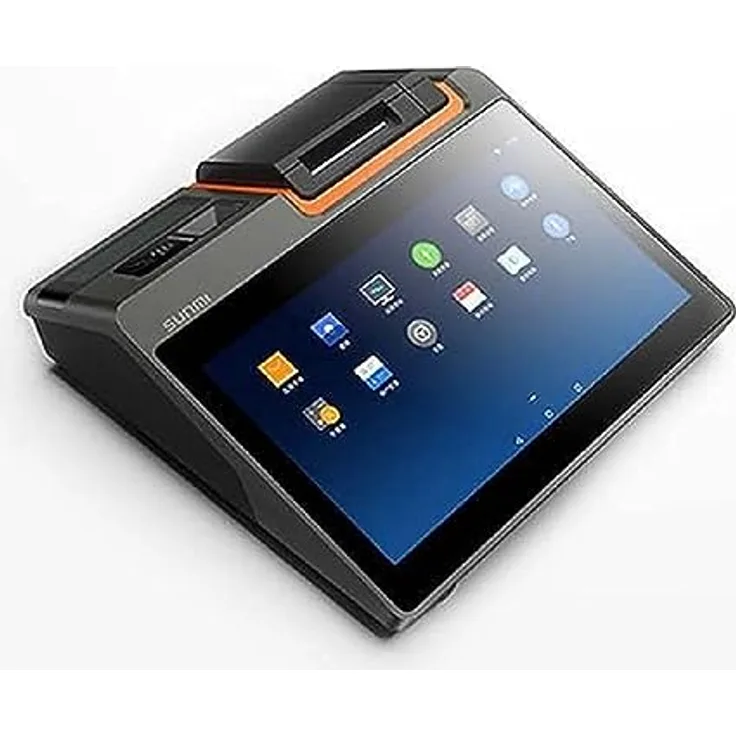 Desktop D2 mini. Android 8.1. 10.1 cali + 4.3 cali. Mem: 2GB+8GB. NFC. 58 mm printer. WIFI