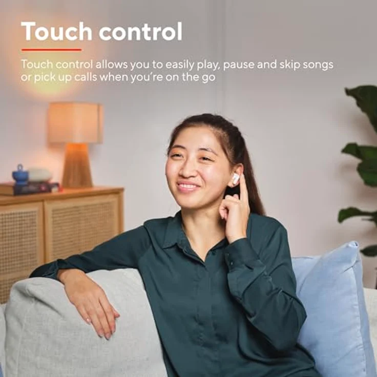 Trust YAVI BT ENC EARBUDS WHITE, Kabellose Bluetooth-Ohrstöpsel mit Geräuschunterdrückung, Weiss – Bild 5