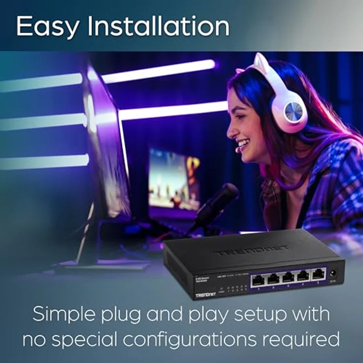 Trendnet TEG-S350 5-Port unverwalteter 2,5G Switch Wandmontierbar Lüfterloses Design – Bild 5
