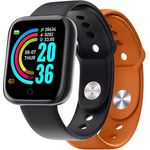 Celly TRAINERBEATOR Smartwatch Schwarz, Fitness-Tracker mit Herzfrequenzmessung und Benachrichtigungen