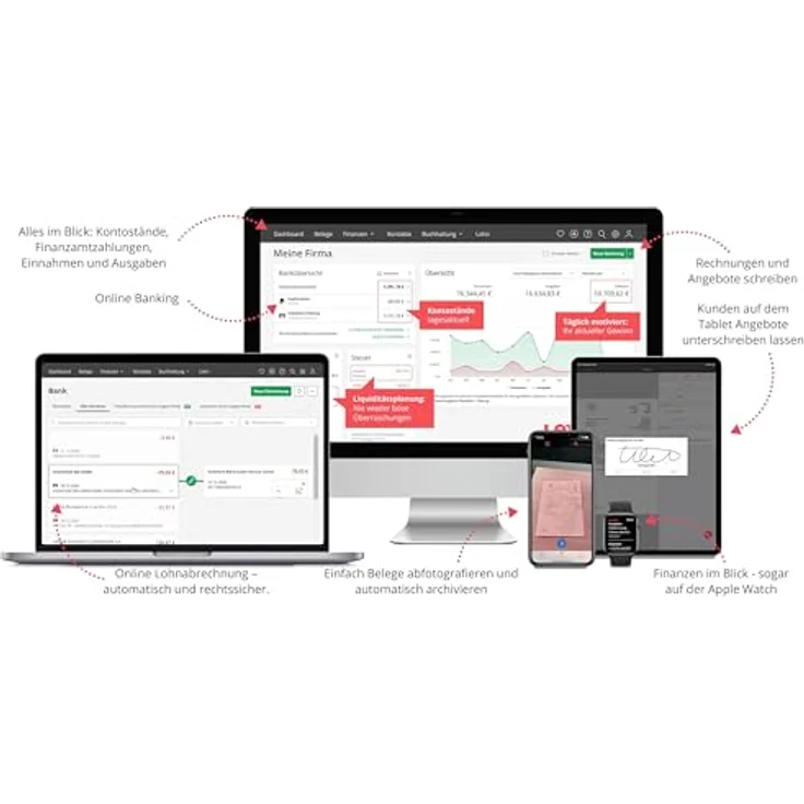 Lexware Office XL (365-Tage), Online-Lösung für Buchführung & Lohnabrechnung, digitale Belegerfassung, E-Rechnungen, Support inklusive – Bild 2