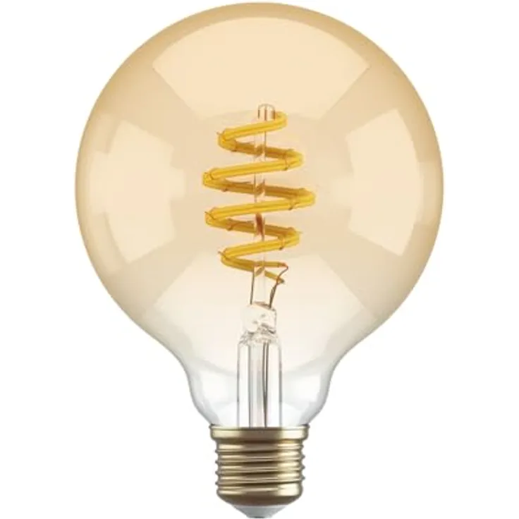 Hombli Smarte Glühbirne | E27 Dimmbares Warmweißes Licht, 1800-2700K CCT | 5.5W Filament, G95 300 Lumen | Sprachsteuerung mit App-Funktion, Kompatibel mit Google, Alexa & Siri