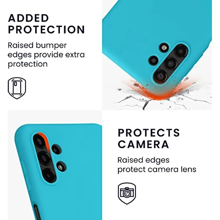 kwmobile Handyhülle für Samsung Galaxy A13 4G - TPU Case in Cool Glacier, flexibel mit kabellosem Laden, rutschfester Gummierung – Bild 3