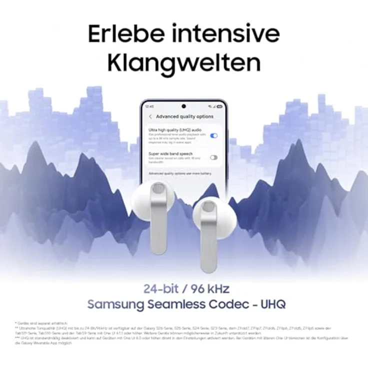 Samsung Galaxy Buds4, Kabellose Bluetooth-Kopfhörer mit Geräuschunterdrückung, 360 Audio und Sprachsteuerung, Schwarz – Bild 4