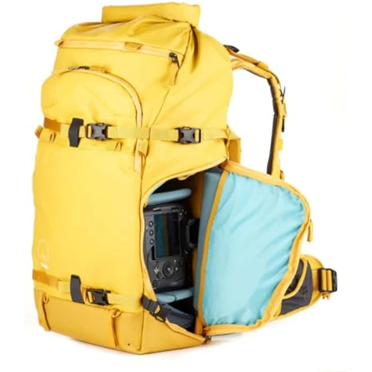 Shimoda Action X40 v2 Backpack, Fotorucksack mit 7 l Volumen, Gelb, modulares Kamerainsertsystem, erweiterbarer Rolltop-Zugang, für Laptops bis 16 Zoll – Bild 5