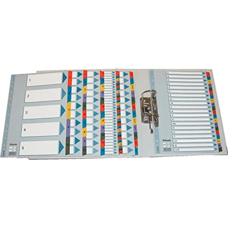 ESSELTE Aktenordner, A4, 1-10 Kartonregister, weiss – Bild 9