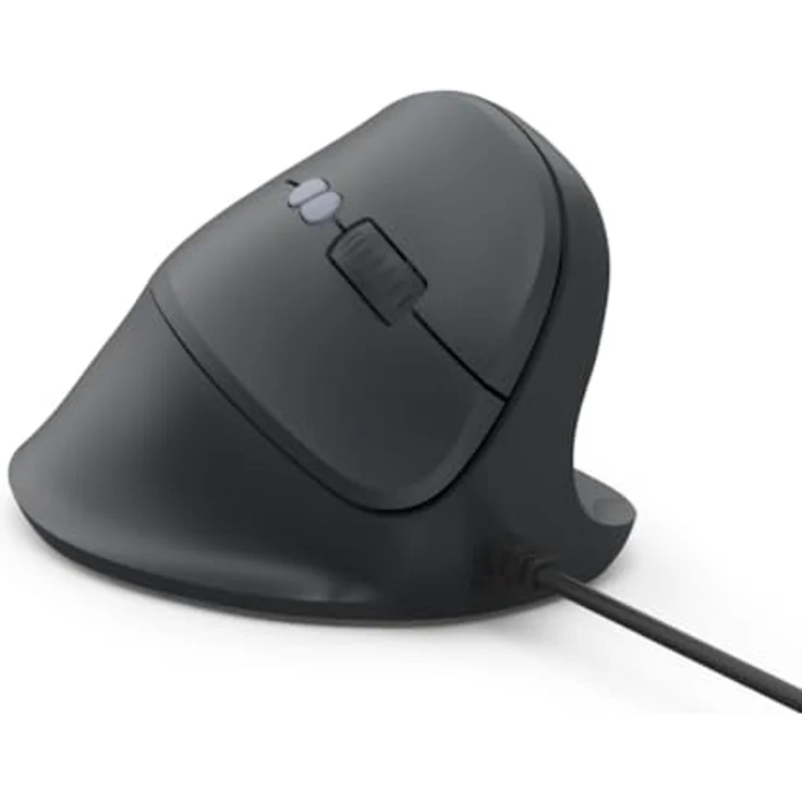 Hama ECM-500R, Ergonomische vertikale Büro Maus mit 1800 DPI, 7 Tasten, kabelgebunden, Schwarz – Bild 11