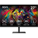 ODYS i27 Monitor im rahmenlosen Design 69cm (27") Full-HD Monitor mit PC-Modus (1.920 x 1.080 Pixel, 100 Hz, HDR Unterstützung, IPS Panel, Free Sync, HDMI, USB-C, 3,5mm Audio)
