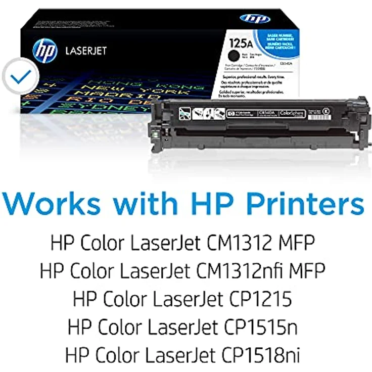 HP 125A Schwarz Original LaserJet Tonerkartusche (CB540A) – Bild 2