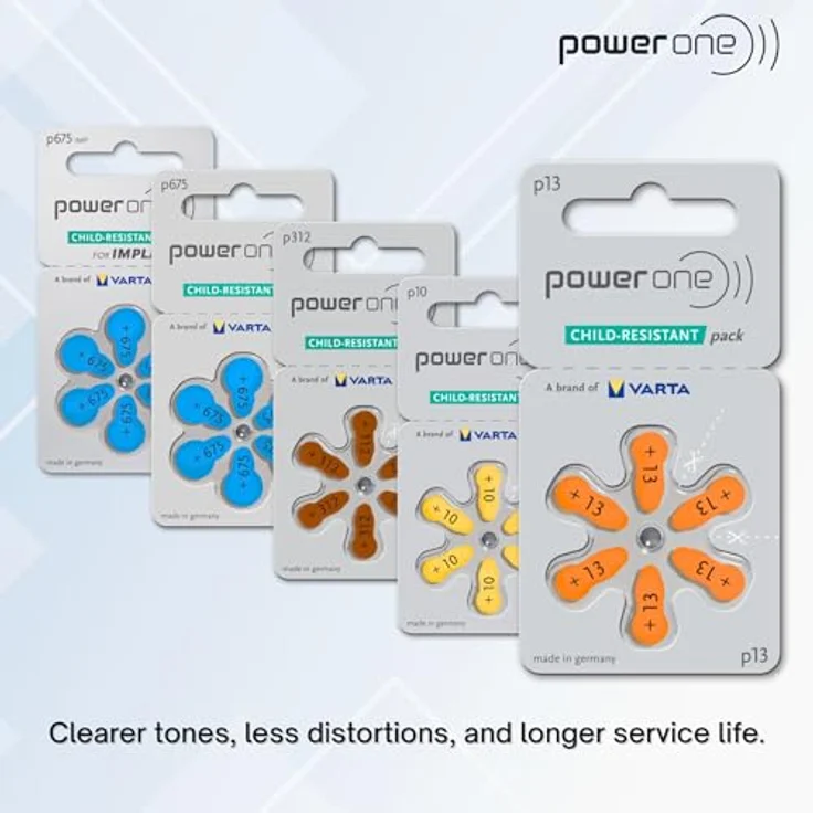 Batterien Hörgeräte Power One P 13 (0% Quecksilber) – Bild 4