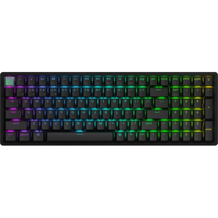Keychron K4 HE (US, Kabellos, Kabelgebunden), Tastatur, Schwarz