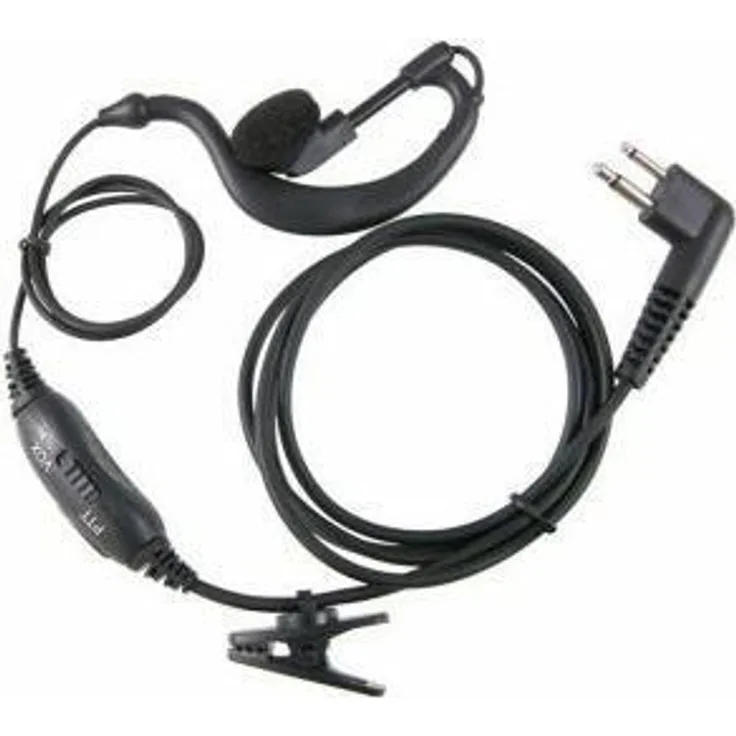 Stabo 50138 freetalk com II, In-Ear Kopfhörer mit Push-To-Talk und VOX-Funktion, Schwarz