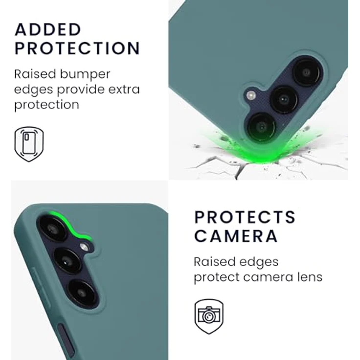 kwmobile Hülle kompatibel mit Samsung Galaxy A25 - weiches TPU Silikon Case für kabelloses Laden - Arctic Night – Bild 4
