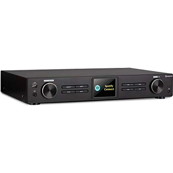 auna iTuner 320 BT digitaler HiFi-Tuner mit Bluetooth und WLAN, Spotify Connect, Internet-, DAB+ und UKW-Tuner, DLNA & UPnP schwarz - Preisvergleich – Bild 2