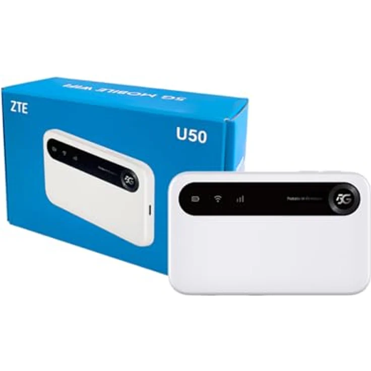 ZTE U50 Tragbarer WiFi-Hotspot 5G mit entsperrtem SIM-Steckplatz, kostengünstiger 5G-Modem-Router für 32 Heim-/Geschäftsgeräte, 5G und 4G+, AX1800 WiFi 6, bis zu 32 Geräte - Preisvergleich – Bild 1