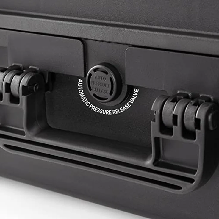 TomCase wasserdichter Outdoor Koffer für Notebook/Laptop bis 17" und Zubehör; bruchfester Hartschalenkoffer mit konfigurierbarem Rasterschaumstoff – Bild 5