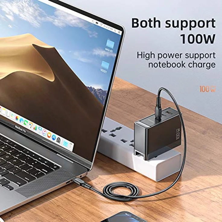 mcdodo Gan 100W 3-Port Fast Charger, Schwarz - Handy-Ladegerät – Bild 4