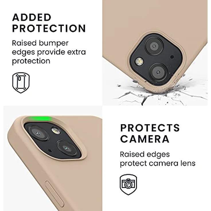 kwmobile Handyhülle für iPhone 13, Silikon Case in Perlmutt, kabelloses Laden, flexibles Design – Bild 3