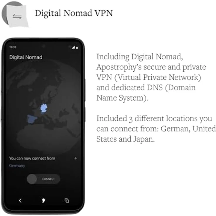 Punkt. MC02 5G Secure Phone, Smartphone mit Apostrophy OS, Integriertes VPN, Datenschutz und Digitale Sicherheit, 128 GB Speicher, 6 GB RAM, Dual SIM, Unlocked - Schwarz – Bild 4