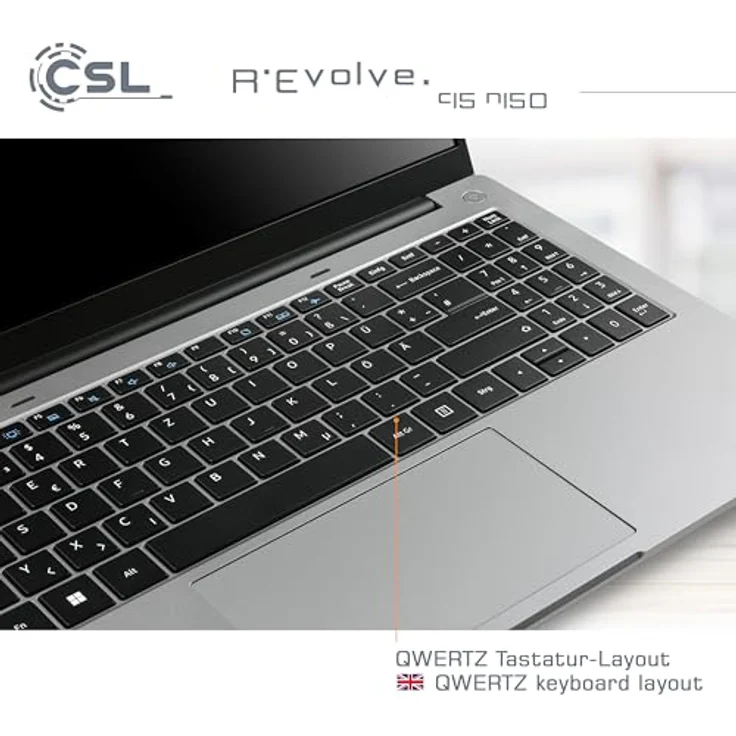 CSL R'Evolve C15 v4, 15,6" Notebook mit Intel N100, 16 GB RAM, 4000 GB SSD, Windows 11 Home, grau – Bild 7