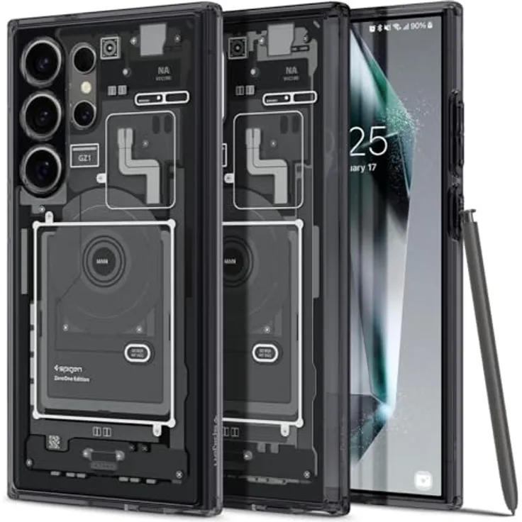 Spigen Ultra Hybrid Zero One Hülle Kompatibel mit Samsung Galaxy S24 Ultra -Zero One, Schutzrand für Display und Kamera, Air Cushion Technologie, transparent - Preisvergleich