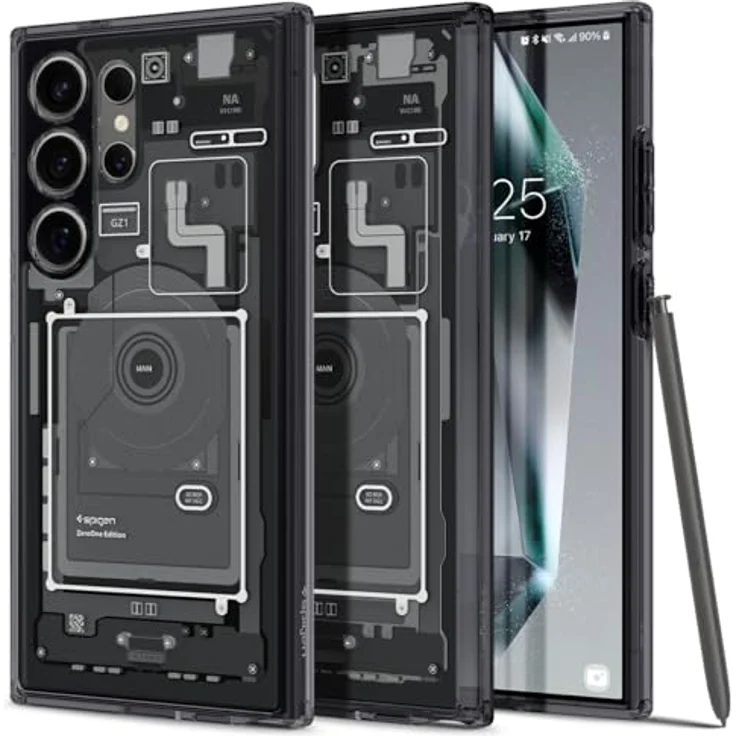 Spigen Ultra Hybrid Zero One Hülle Kompatibel mit Samsung Galaxy S24 Ultra -Zero One, Schutzrand für Display und Kamera, Air Cushion Technologie, transparent - Preisvergleich – Bild 1
