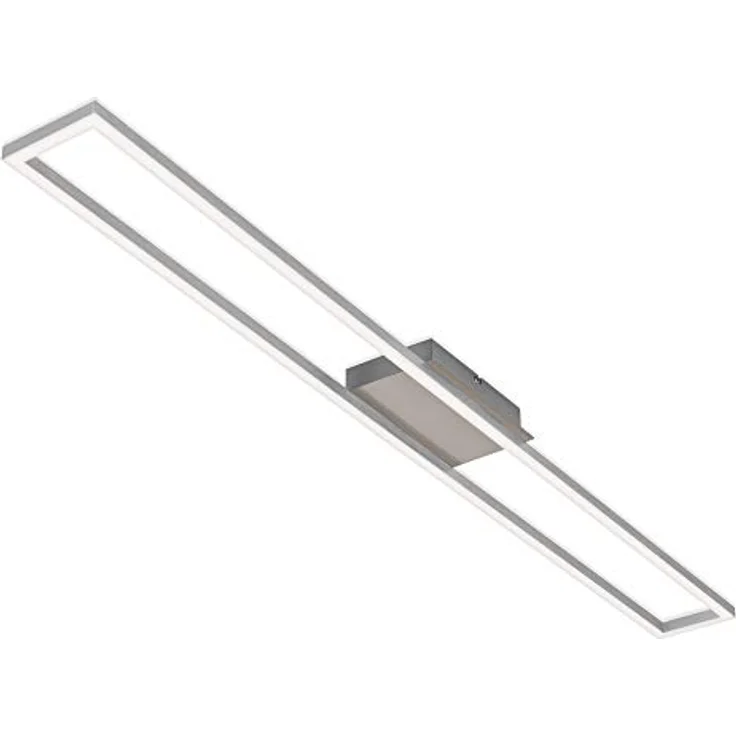 BRILONER - LED Deckenleuchte, Deckenlampe dimmbar, inkl. Memoryfunktion, 18 Watt, 1.900 Lumen, 3.000 Kelvin, Matt-Nickel-Alu, 1.100x120x50mm (LxBxH), 3094-012 – Bild 1