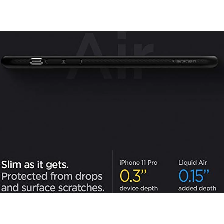 Spigen Liquid Air iPhone XS matt black, 077CS27232 – Bild 4
