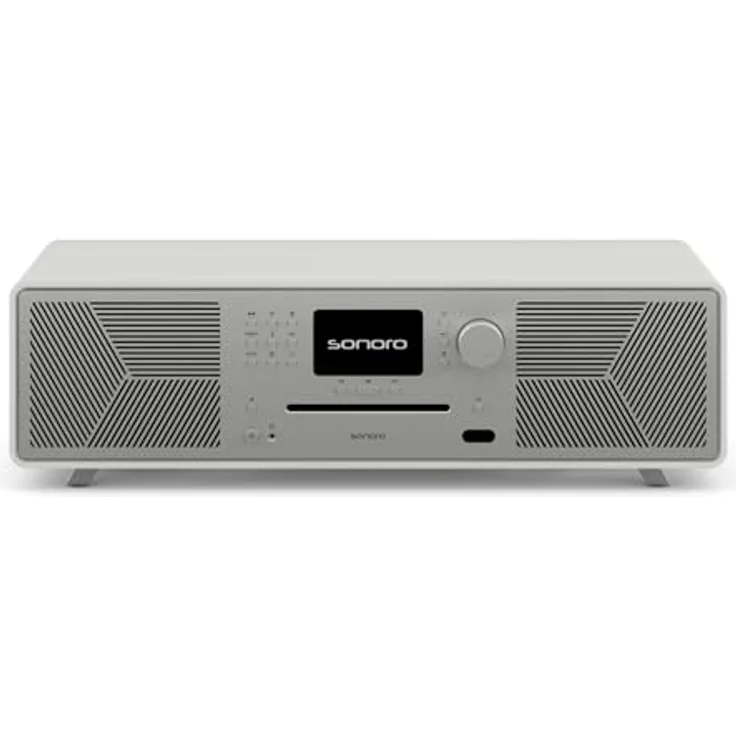 sonoro MEISTERSTÜCK (Gen.2) Kompaktanlage mit CD Player, Bluetooth & Internetradio (Airplay, Chromecast, Spotify, Tidal, FM, DAB+, USB) Matt Weiß – Bild 1