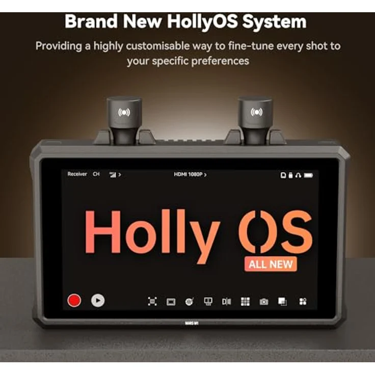 Hollyland Mars M1 Enhanced Kamera Field Monitor 4K HDMI & SDI Video Funkstrecke Reichweite 150m Latenz 0.08s FHD 1920x1080 1000nit 5.5" Touch 3D LUT APP Videoüberwachung DC-Out Schnittstelle (1 Set) – Bild 3