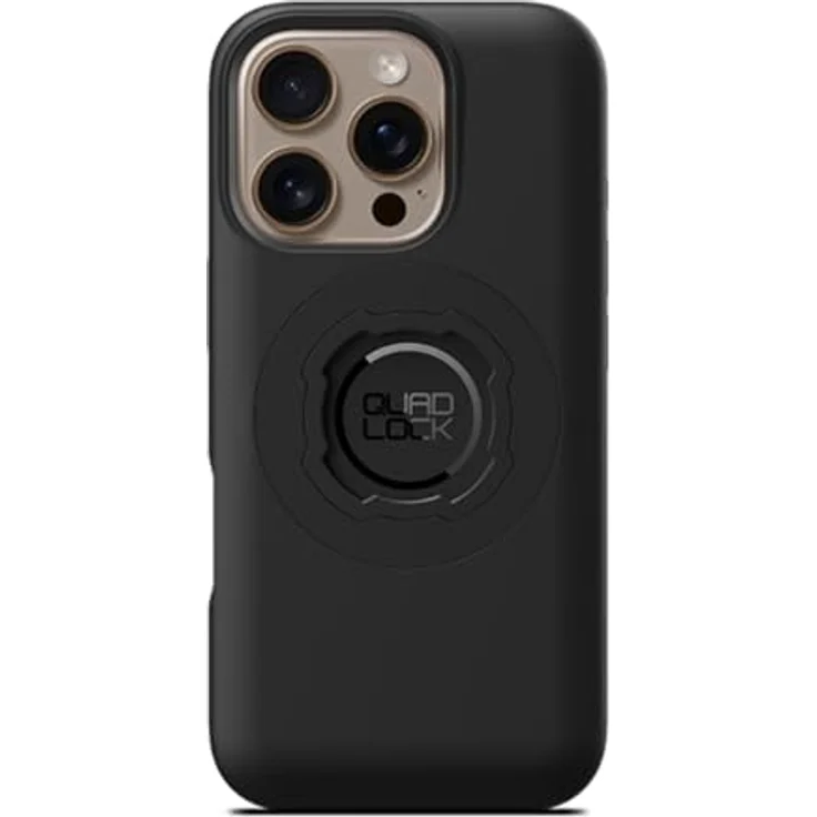 QUAD LOCK MAG Hülle für iPhone 16 Pro, matte schwarze Handyhülle mit stoßfestem TPU-Material und personalisierbarem MAG Ring – Bild 1