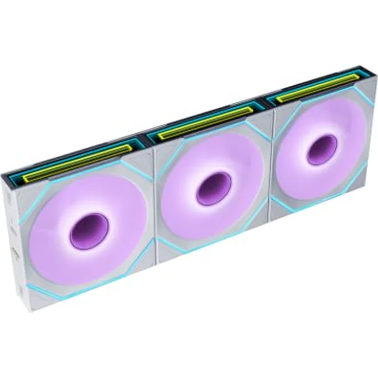 Lian Li UNI FAN SL-INF FLEX, Wireless Lüfter ARGB 120mm, 3er-Pack mit Controller, weiß, bis 113,8 m³/h Airflow – Bild 1