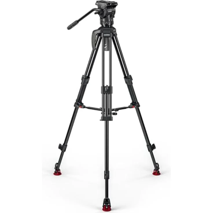 Sachtler Stativ System Ace XL AL MS Mk II (1018AM), Kamera-Zubehör mit 2-stufigem Aluminiumstativ, unterstützt Nutzlasten bis zu 8 kg (17,6 lbs), beleuchtete Libelle – Bild 2