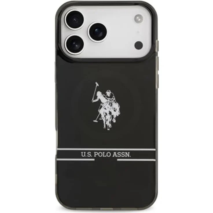 CG MOBILE US Polo DH, MagSafe-kompatible Hülle für iPhone 17 Pro Max, schwarz, TPU/PC mit Streifenlogo – Bild 3