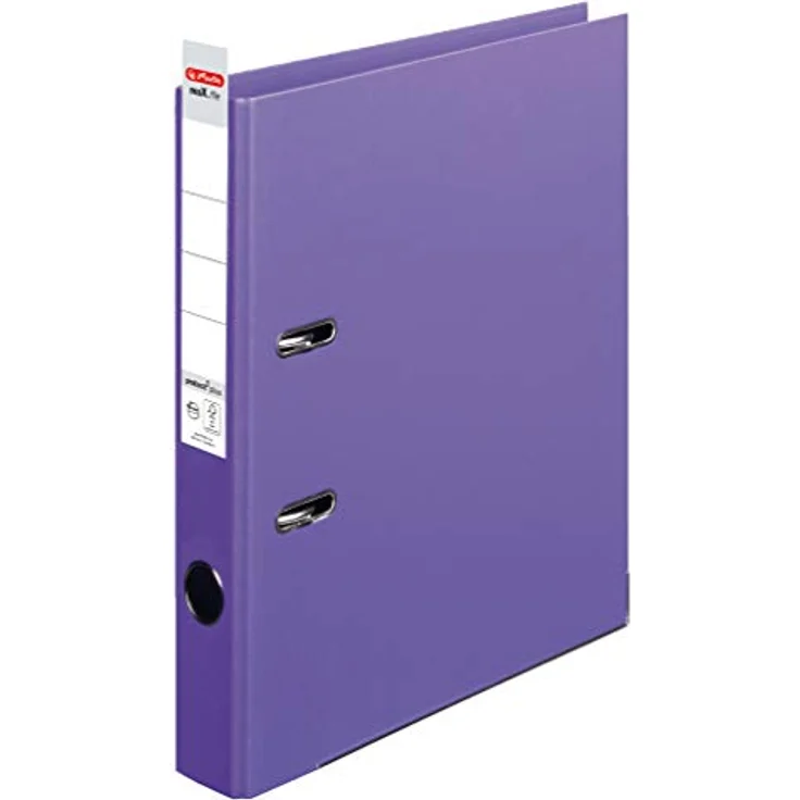 Herlitz Aktenordner maX.file »protect plus«, DIN A4, 5 cm Rückenbreite, mit Raumsparschlitzen, Blattniederhalter und Griffloch, schwarz – Bild 3