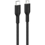 Belkin CAB026hq1M, geflochtenes USB-C auf Micro-USB-Kabel, 1 m, bis zu 15 W Ladeleistung, universelle Kompatibilität