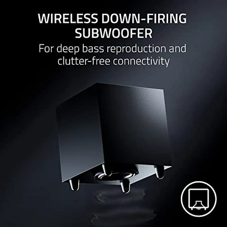 Razer Nommo V2 Pro - Full-Range-2.1-Gaming-Lautsprecher für PC mit kabellosem Subwoofer (3-Zoll-Full-Range-Treiber mit Aluminium-Phase-Plugs, Nach Unten Abstrahlender Subwoofer) Schwarz – Bild 3