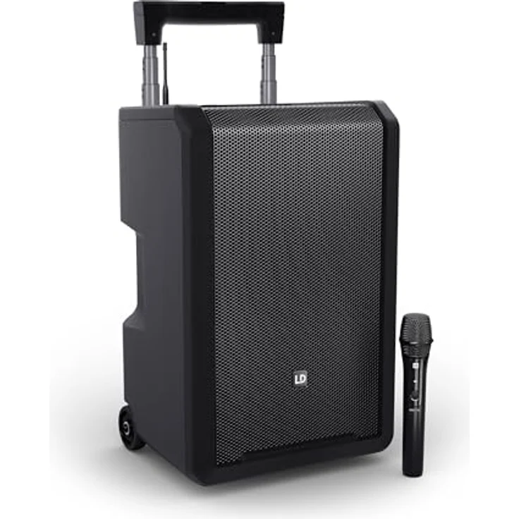 LD Systems ANNY 10 HHD B5, 10" Mobiler Bluetooth PA-Lautsprecher mit Akku, 6-Kanal-Mixer und Funkmikrofon, Schwarz – Bild 1