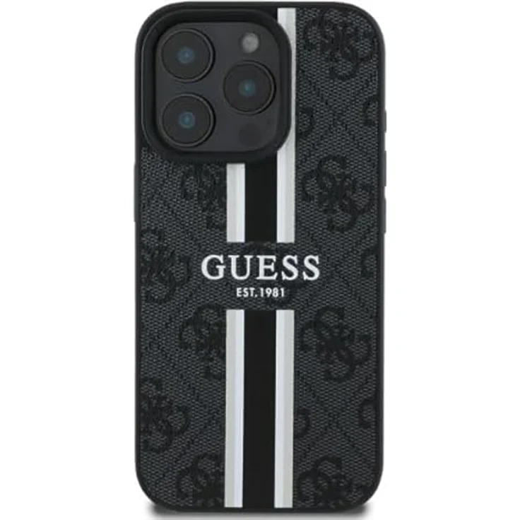 CG Mobile Guess GUHMP16XP4RPSK Hülle für iPhone 16 Pro Max 6.9" Schwarz hardcase 4G Printed Stripes – Bild 2