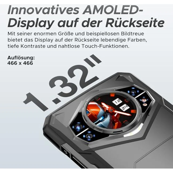 DOOGEE S200 X 5G Outdoor Smartphone, 32GB + 512GB DDR5, 10100mAh, 6.72 Zoll FHD+ 120Hz, 100MP Kamera, IP68/69K, Face ID - Schwarz – Bild 4