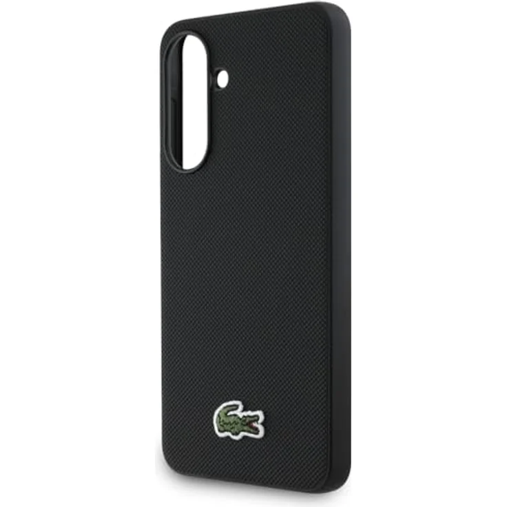 Lacoste Case Iconic Petit Pique Woven Logo für Samsung Galaxy A56, Smartphone Hülle aus TPU, schwarz – Bild 5