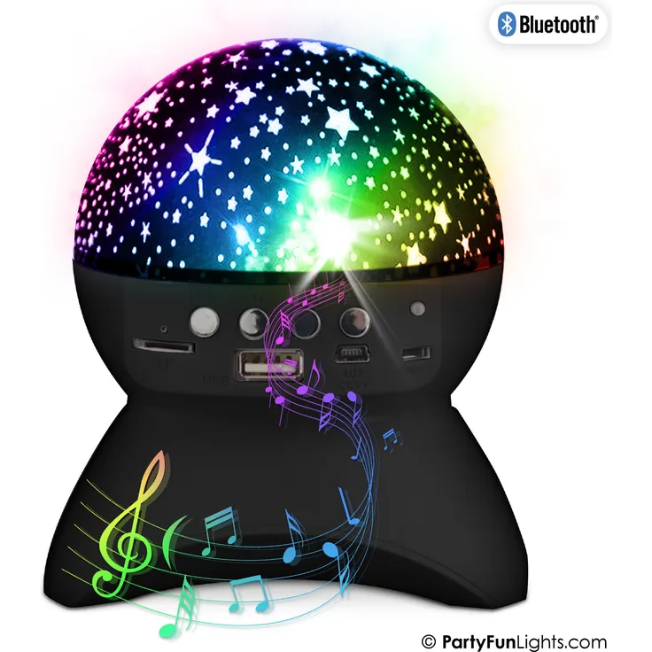 PartyFunLights Starry Sky Bluetooth-Partylautsprecher, Schwarz