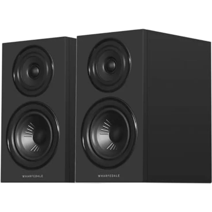 Wharfedale Diamond 12.1i, Regallautsprecher (Paar) mit 5 Zoll Bass-/Mitteltreiber und Textilkalottenhochtöner, schwarz